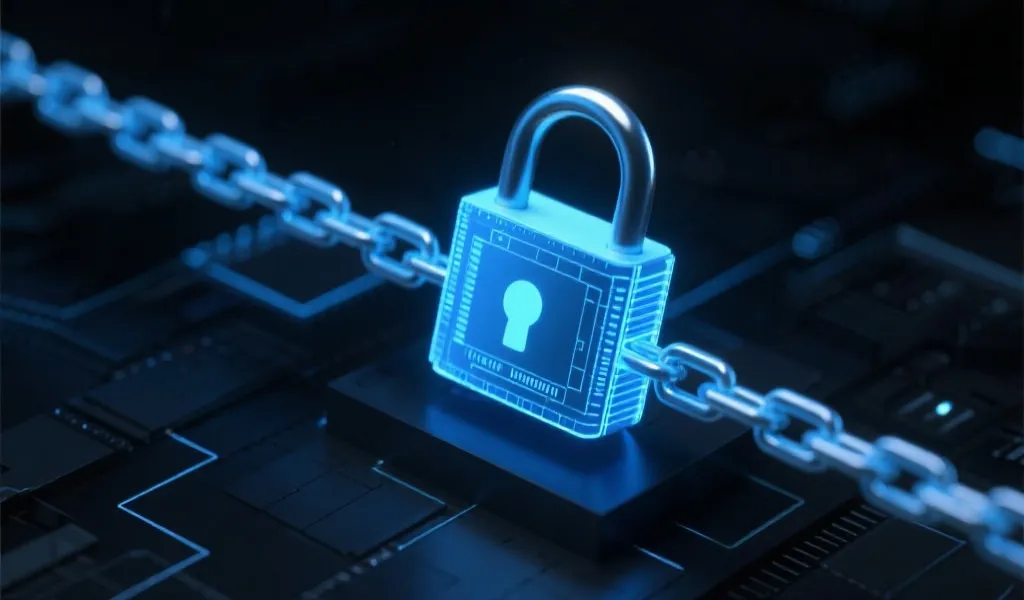 网络安全与数据加密示意图